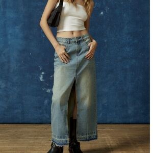NWT BDG Mandi A- Line Denim Maxi Skirt